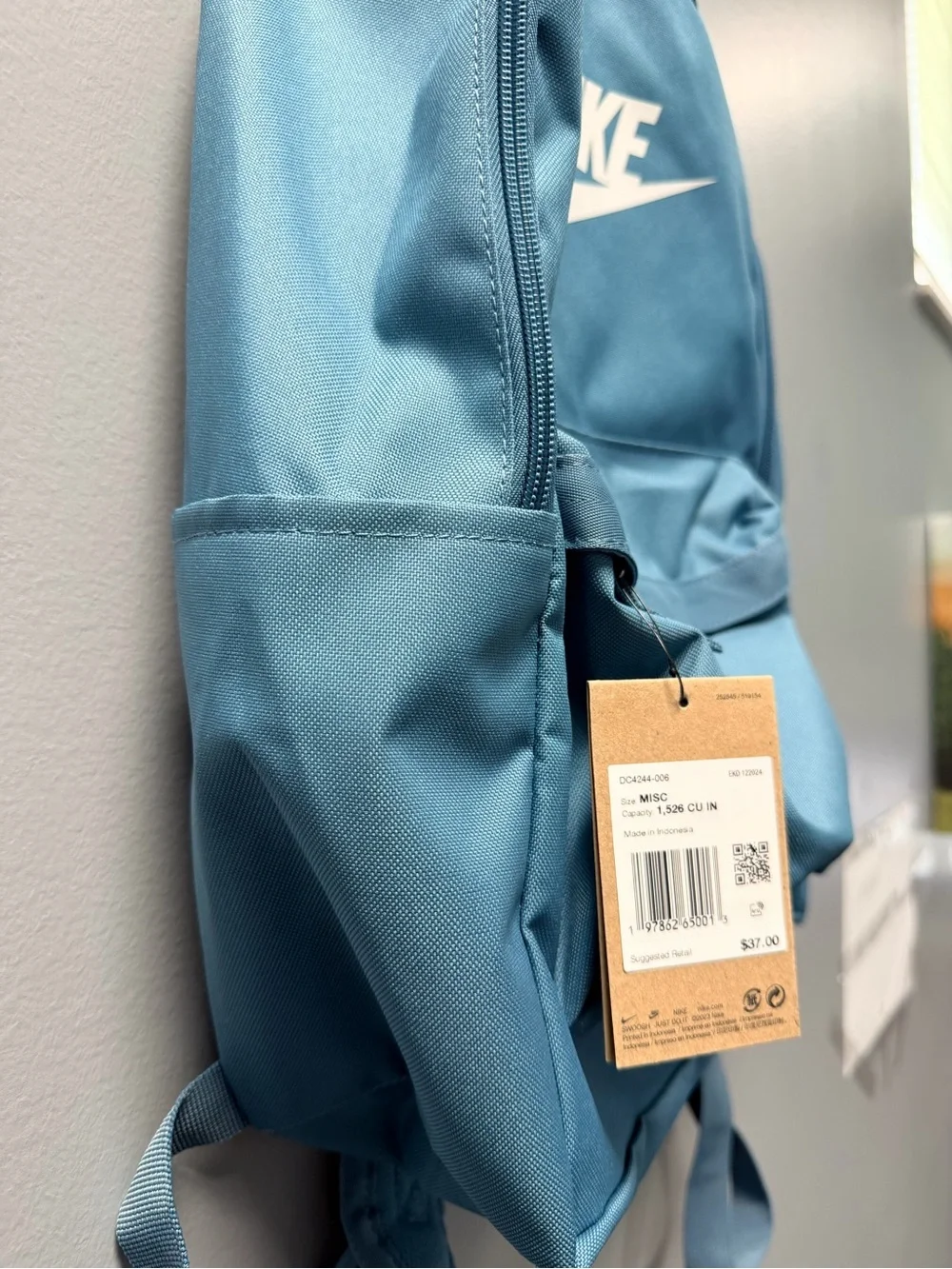 Nike Heritage Backpack Smoke Blue White Logo NWT DC4244-006 25L